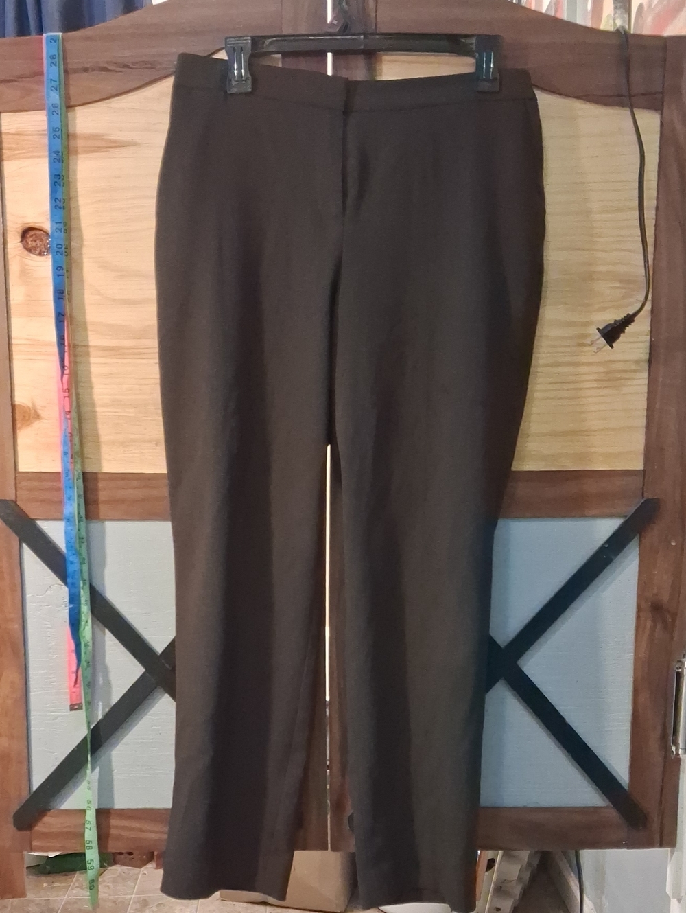 Womans Dark Brown Dress Pants - Tailored Straight Fit